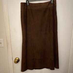 Faconnable Rich Brown A-Line Skirt